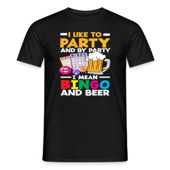 Bingo et bière pour le joueur de bingo - T-shirt homme - noir - Devant - AI Model Male 178 light (178cm)