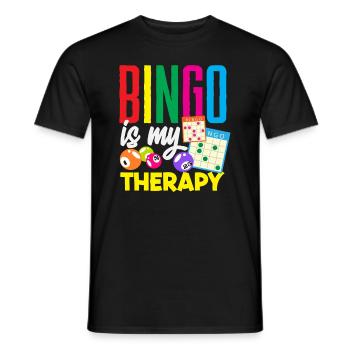 Le bingo est ma thérapie pour les joueurs de bingo - T-shirt homme - noir - Devant - AI Model Male 178 light (178cm)