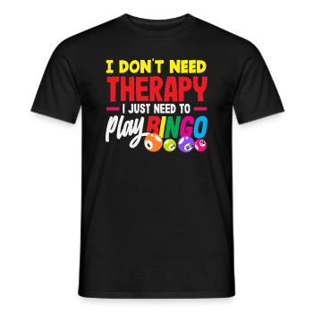 Bingo Player I Don't Need Therapy - Men's T-Shirt - black - Front - AI Model Male 178 light (178cm)