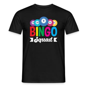 Bingo Squad pour les joueurs de bingo - T-shirt homme - noir - Devant - AI Model Male 178 light (178cm)