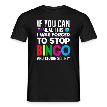 Joueur de bingo Drôle Dire Humour - T-shirt homme - noir - Devant - AI Model Male 178 light (178cm)