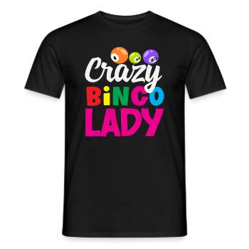 Crazy Bingo Lady Bingo Joueurs de bingo - T-shirt homme - noir - Devant - AI Model Male 178 light (178cm)