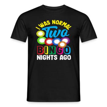 Bingo Player Two Nights Ago Normal - Men's T-Shirt - black - Front - AI Model Male 178 light (178cm)