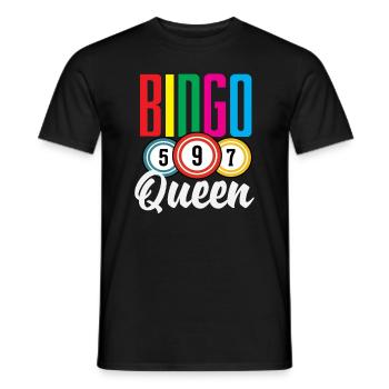 Bingo Queen pour les joueurs de bingo - T-shirt homme - noir - Devant - AI Model Male 178 light (178cm)