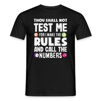 Bingo Spieler Ich Mache Die Regeln Und Zahlen - Männer T-Shirt - Schwarz - Vorne - AI Model Male 178 light (178cm)