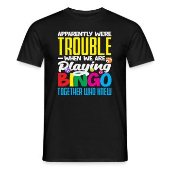 Bingo Spieler Spaß Wenn Wir Bingo Spielen - Männer T-Shirt - Schwarz - Vorne - AI Model Male 178 light (178cm)
