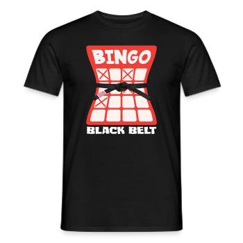 Bingo Ceinture noire pour joueurs de bingo - T-shirt homme - noir - Devant - AI Model Male 178 light (178cm)