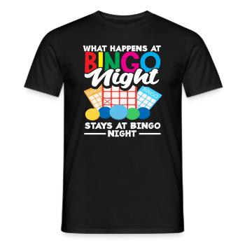 Bingo Night Players Ce qui reste avec le bingo - T-shirt homme - noir - Devant - AI Model Male 178 light (178cm)