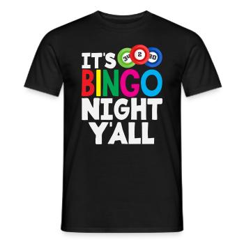 Joueur de bingo C’est la nuit du bingo - T-shirt homme - noir - Devant - AI Model Male 178 light (178cm)