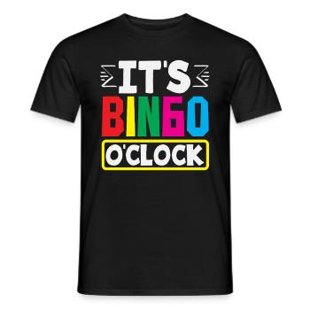 C’est l’heure du bingo pour les joueurs de bingo - T-shirt homme - noir - Devant - AI Model Male 178 light (178cm)