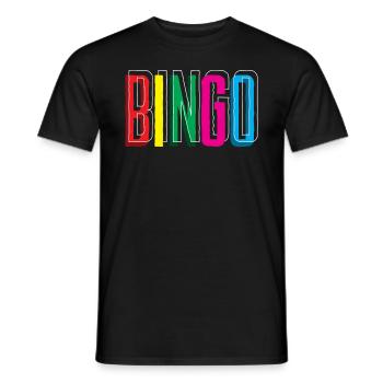 Bingo Spieler Farbenfrohes Design - Männer T-Shirt - Schwarz - Vorne - AI Model Male 178 light (178cm)