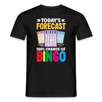 100% Chance Of Bingo Prediction - Men's T-Shirt - black - Front - AI Model Male 178 light (178cm)