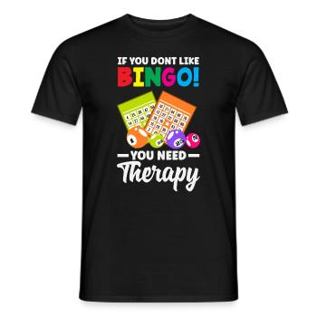 Bingo Enthusiast Si vous n’aimez pas le bingo - T-shirt homme - noir - Devant - AI Model Male 178 light (178cm)