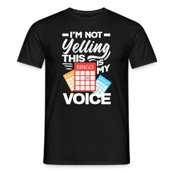 Bingo Voice Don't Shout - Men's T-Shirt - black - Front - AI Model Male 178 light (178cm)