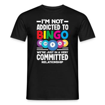 Bingo Engaged Relationship Statement - Men's T-Shirt - black - Front - AI Model Male 178 light (178cm)