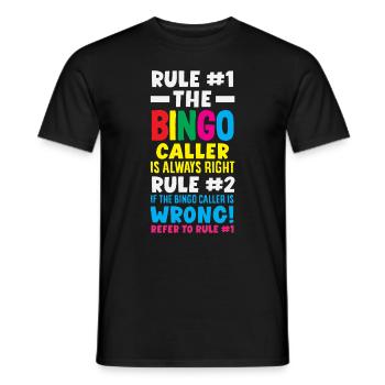 L’annonceur de bingo a toujours le bon design - T-shirt homme - noir - Devant - AI Model Male 178 light (178cm)