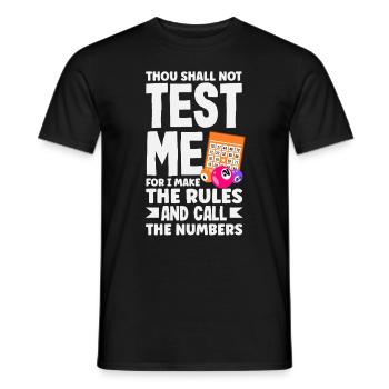 Bingo Meister Der Regeln Und Zahlen - Männer T-Shirt - Schwarz - Vorne - AI Model Male 178 light (178cm)