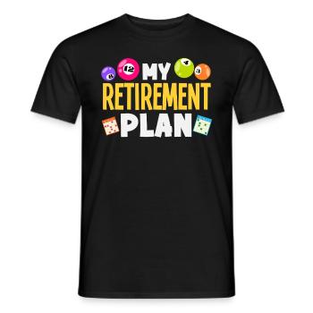 Bingo Mon plan de retraite Humour - T-shirt homme - noir - Devant - AI Model Male 178 light (178cm)