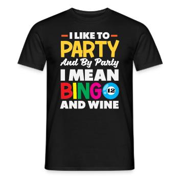 Bingo Et Fête Du Vin Fun Design - T-shirt homme - noir - Devant - AI Model Male 178 light (178cm)