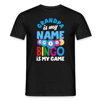 Le bingo est mon jeu pour grand-père - T-shirt homme - noir - Devant - AI Model Male 178 light (178cm)