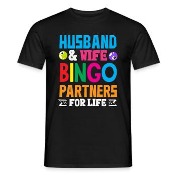 Bingo Partner Fürs Leben Ehepaar - Männer T-Shirt - Schwarz - Vorne - AI Model Male 178 light (178cm)