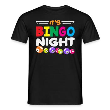 Soirée bingo avec des numéros colorés - T-shirt homme - noir - Devant - AI Model Male 178 light (178cm)