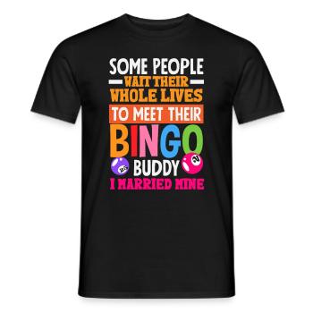Certains attendent leur vie pour rencontrer Bingo Buddy - T-shirt homme - noir - Devant - AI Model Male 178 light (178cm)