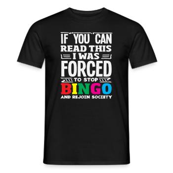 Bingo Lovers Funny Company Retour - T-shirt homme - noir - Devant - AI Model Male 178 light (178cm)