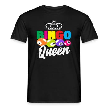 Reine du bingo avec motif de couronne - T-shirt homme - noir - Devant - AI Model Male 178 light (178cm)