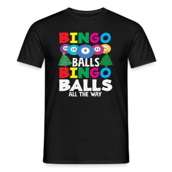 Bingo Balls Weihnachtsfreude - Männer T-Shirt - Schwarz - Vorne - AI Model Male 178 light (178cm)