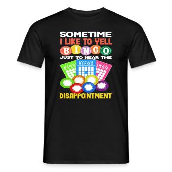 Parfois, j’appelle le bingo pour déception - T-shirt homme - noir - Devant - AI Model Male 178 light (178cm)