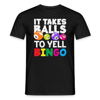 Bingo It takes courage to shout - Men's T-Shirt - black - Front - AI Model Male 178 light (178cm)