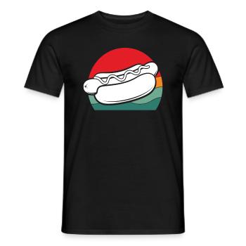 Amateurs de hot-dogs dans un style vintage - T-shirt homme - noir - Devant - AI Model Male 178 light (178cm)