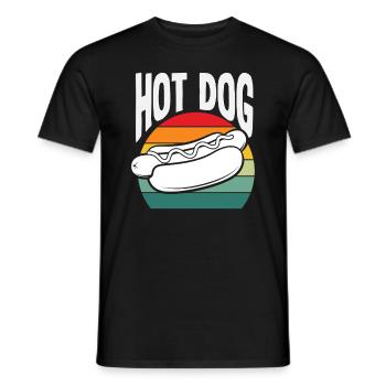 Hot Dog Lover Retro Style - Men's T-Shirt - black - Front - AI Model Male 178 light (178cm)