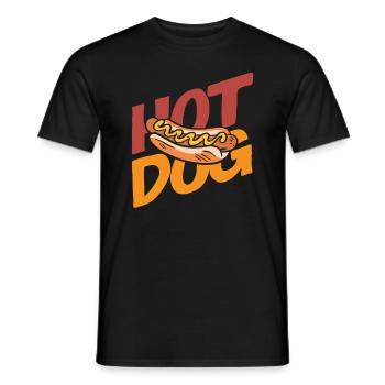Amateur de hot-dog Hot Dog Fun Design - T-shirt homme - noir - Devant - AI Model Male 178 light (178cm)