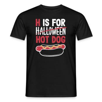 H comme Hot Dog Hot Dog Lover - T-shirt homme - noir - Devant - AI Model Male 178 light (178cm)