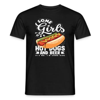 Certaines filles adorent les amateurs de hot-dogs - T-shirt homme - noir - Devant - AI Model Male 178 light (178cm)