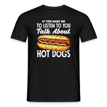 Conversations d’amateurs de hot-dogs Hot-dogs - T-shirt homme - noir - Devant - AI Model Male 178 light (178cm)