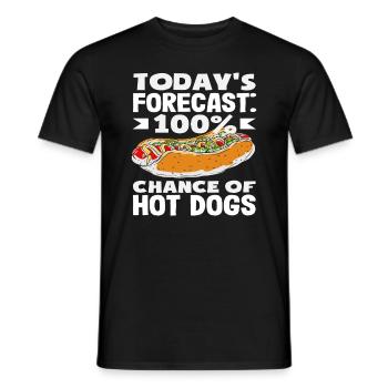 Météo pour les amateurs de hot-dogs 100 % hot-dogs - T-shirt homme - noir - Devant - AI Model Male 178 light (178cm)