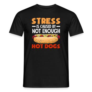 Stress causé par un nombre insuffisant de hot-dogs - T-shirt homme - noir - Devant - AI Model Male 178 light (178cm)