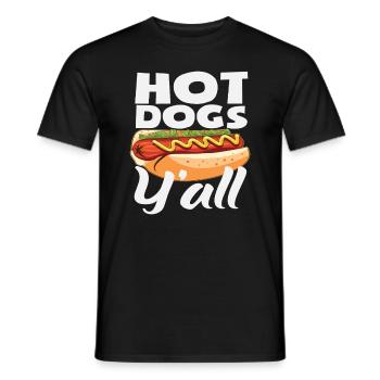 Amateur de hot-dogs Hot Dogs Y’all - T-shirt homme - noir - Devant - AI Model Male 178 light (178cm)
