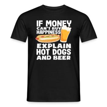 Déclarez les hot-dogs et la bière aux amateurs de hot-dogs - T-shirt homme - noir - Devant - AI Model Male 178 light (178cm)