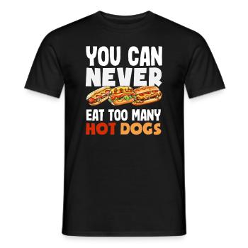 Amateur de hot-dogs, on ne mange jamais assez - T-shirt homme - noir - Devant - AI Model Male 178 light (178cm)
