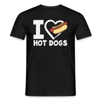 J’adore les hot-dogs pour les amateurs de hot-dogs - T-shirt homme - noir - Devant - AI Model Male 178 light (178cm)