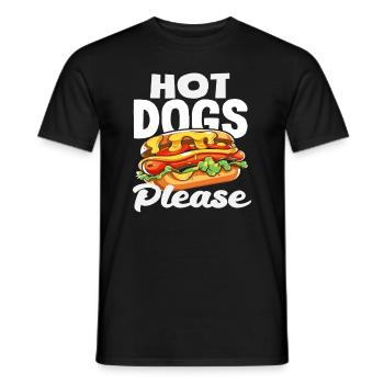 Hot Dog Lover Please Hot Dogs - Men's T-Shirt - black - Front - AI Model Male 178 light (178cm)