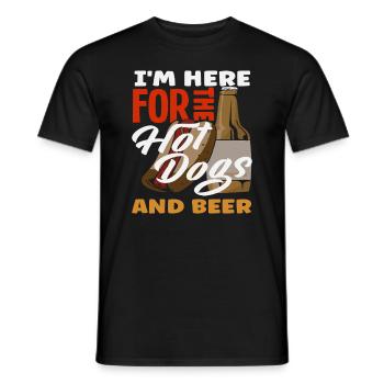 Amateurs de hot-dogs pour les hot-dogs et la bière - T-shirt homme - noir - Devant - AI Model Male 178 light (178cm)