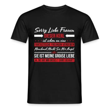 Sorry Liebe Frauen Dieser Kerl Ist Vergeben - Männer T-Shirt - Schwarz - Vorne - AI Model Male 178 light (178cm)