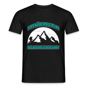 Alpenüberquerung Für Alpenüberquerer Wanderin Wand - Männer T-Shirt - Schwarz - Vorne - AI Model Male 178 light (178cm)