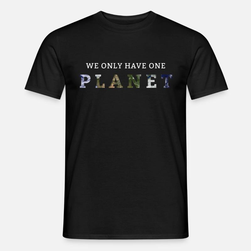 We Only Have One Planet - Männer T-Shirt - Schwarz