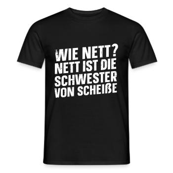 Sarcasm Saying Black Humor Funny Irony - Men's T-Shirt - black - Front - AI Model Male 178 light (178cm)